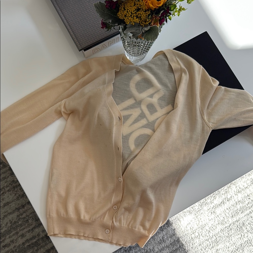 Prada Cream Cardigan Sweater